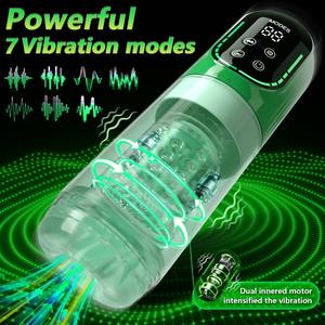 Hete mannelijke masturbatie-apparaat <span class=keywords><strong>penis</strong></span> massager mannelijke seksspeeltjes voor mannen pocket pussies 7 stotende rotatie vibratie zuigen likken stroker% - Product Image 3