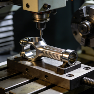 Piezas de Aluminio Anodizado Personalizadas de Fábrica, Piezas Mecanizadas por CNC, Manillar de Montaje Directo de Aluminio para Bicicleta Eléctrica - Product Image 1