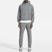 Ensemble de survêtement unisexe surdimensionné en molleton technique de coton de haute qualité, personnalisable, avec sweat à capuche et pantalon de jogging