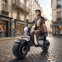 Scooter Eléctrico X9 sin Escobillas de 1500W para Adultos, Neumáticos Grandes, Batería de Litio, Scooter Eléctrico para Dos Personas, Alcance de 50km, Venta al Por Mayor, CE