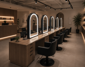 Diseño de Interiores de Salón de Belleza de Lujo Estilo Wabi Sabi, Muebles de Salón Personalizados, Equipamiento de Salón Llave en Mano, Decoración de Salón de Belleza - Product Image 2