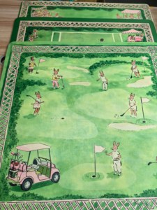 Ute Bunny Rabbit American Modern Luxury Mahjong Mat 31.5x31.5 Dapat Dilipat Portabel Unik Pink Hijau Preppy Anti-Selip Tahan Air - Product Image 5