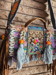 Indian Handmade Customized Ethnic Banjara Cotton Clutch Bag with Button Closure-Lightweight Foldable for Women - Product Image 2