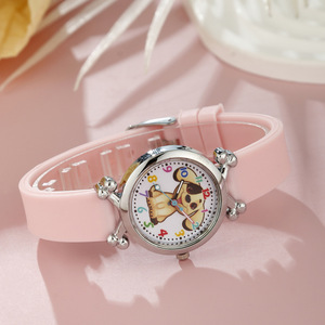 2024 Sports Age Reduction Cute Dog Cartoon <strong>Pointer</strong> <strong>Round</strong> Dial Quartz <strong>Silicone</strong> Women's <strong>Watch</strong> - Product Image 4
