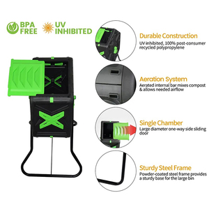 Vertak 60L 16 Gallons Bacs à compostage domestique en plastique pour jardin avec plusieurs trous <span class=keywords><strong>de</strong></span> ventilation - Product Image 3