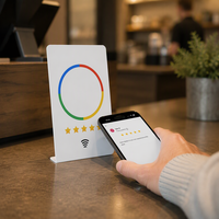 Support de Table en Acrylique NFC avec Technologie RF Haute Fréquence, Stockage 144 bits, Tappez pour Scannez le Code QR