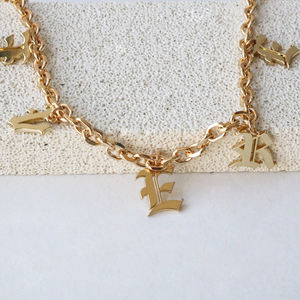 Chaîne de pantalon lettre logo métal plaqué or alliage d'acier inoxydable punk personnalisé poche de pantalon portefeuille chaîne de jean pour hommes - Product Image 2