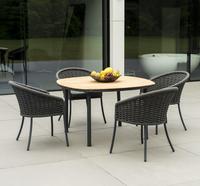 Meubles de jardin de style moderne, ensemble de table à manger et chaises de terrasse extérieure