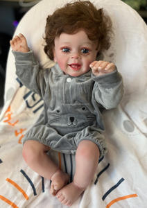 22 pouces réaliste nouveau-né bébé garçon poupée <span class=keywords><strong>Yannik</strong></span> pondéré réaliste enfant en bas âge peluche mode poupée cadeau pour les enfants - Product Image 6