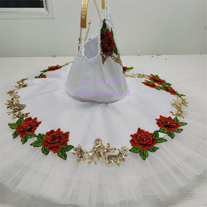 Alta calidad <span class=keywords><strong>7</strong></span> capas niños niñas adultos Le Réveil <span class=keywords><strong>De</strong></span> Flore rendimiento desgaste Floral blanco Ballet tutú disfraces - Product Image 4