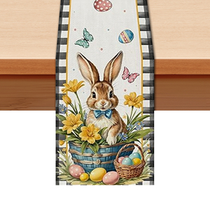 <b>Easter</b> Theme <b>Table</b> <b>Cloth</b> 33x183cm Theme Party Dinner Canvas Material Tablecloth Custom - Product Image 1