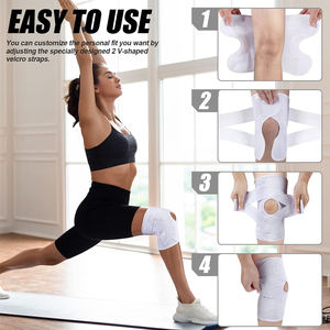 Dolor de rodilla personalizado Dolor de rodilla MCL Compresión ajustable Rodilla Almohadilla rotuliana con estabilizadores laterales para <span class=keywords><strong>meniscal</strong></span> Tear Hombres Mujeres - Product Image 4