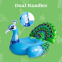 Bouée gonflable durable en forme de paon pour adultes et enfants - Jouet de bain pour la plage et les fêtes