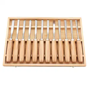 12 Piece Mini <strong>Wood</strong> Carving Tools <strong>Wood</strong> <strong>Turning</strong> Tool <strong>Chisel</strong> Set Lathe Tools - Product Image 1