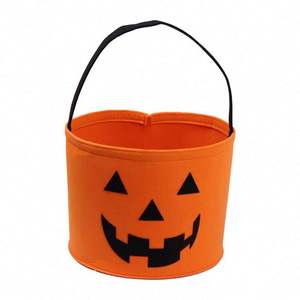 Seau de rangement en feutre pour Halloween, grande capacité, motif dessin animé, sac de transport pour enfants, sac de rangement pour bonbons de Pâques - Product Image 3