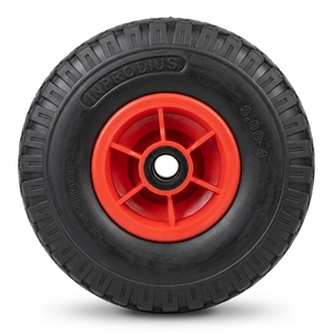 Ruota in Schiuma di Poliuretano da 10 Pollici con Cerchio in Plastica per Carrello Portautensili, Capacità di Carico 100KG, Certificata CE - Product Image 1
