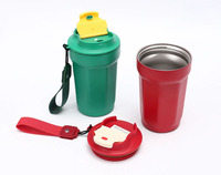 Mug de voyage isotherme pour voiture avec logo personnalisé, 450 ml, en acier inoxydable 316, tasse à café portable
