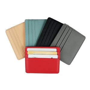 Portefeuille mini ultra-fin en cuir PU, <span class=keywords><strong>porte</strong></span>-cartes de crédit, <span class=keywords><strong>porte</strong></span>-cartes d'identité pour homme, <span class=keywords><strong>petit</strong></span> <span class=keywords><strong>porte</strong></span>-monnaie pour <span class=keywords><strong>femme</strong></span>, 4 emplacements pour cartes - Product Image 5
