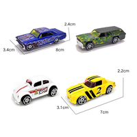 PANDAS - Juego de 20 Coches de Juguete de Plástico ABS a Escala 1:64 con Ruedas Libres, para Niños, Multicolor, en Blister