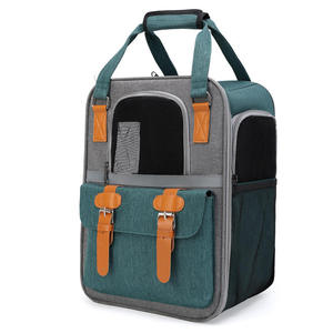 Portable Pet Carrier <b>Backpack</b> Capacity Breathable Foldable Modern Style Oxford Material Zipper Transparent <b>Cat</b> Dog Travel Bag - Product Image 4