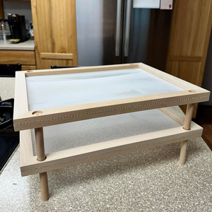 天然アカシア木材ハーブドライラック吊り下げ,食品乾燥ラック - Product Image 3