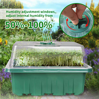 Kit de germination de graines pour pépinière de jardin intelligent, 12 cellules, en plastique écologique, avec dôme et couvercle, vente en gros