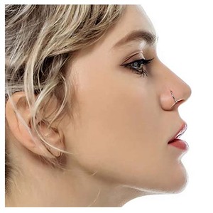 Piercing para la nariz hipoalergénico para <span class=keywords><strong>hombre</strong></span> y mujer, acero inoxidable 316, CZ, joyería, anillos en forma de hueso, 20G/22G, 1.5mm2.0mm 2.5mm - Product Image 3