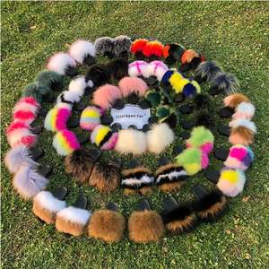 Mode féminine couleur naturelle sandales en fourrure de raton laveur léger plat vraie fourrure pour pantoufles pour l'été en gros toboggan à la mode - Product Image 3