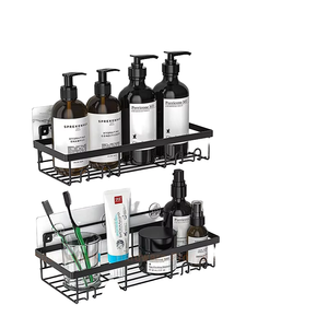 Porte-savon moderne en acier inoxydable, installation facile, crochet auto-adhésif, finition brossée, fixation d'angle, accessoire de salle de bain - Product Image 4