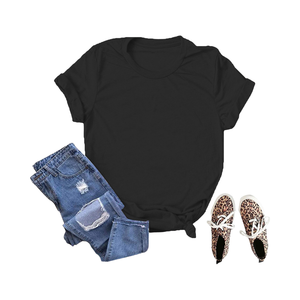 Camiseta de Manga Corta con Cuello Redondo para Mujer, Moda Urbana 2026, Alta Calidad, Logotipo Personalizable, Informal, de Punto, Anti-Pilling, para Verano - Product Image 2