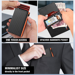 Minimalist Men's <b>Wallet</b> Compact Multi-Card <b>Metal</b> Card Holder Anti-Magnetic Everyday Commuting Business Use - Product Image 2