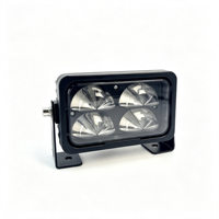 Nouvelle lumière de zone de sécurité LED rouge et bleue en forme de U rectangulaire de 4,7 pouces, 12-110V, pour chariot élévateur AGV, lumière d'avertissement, indice de protection IP67, 2000LM, virtuelle