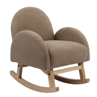 Fauteuil à bascule pour bébé en gros, canapé pour enfants avec structure en bois et revêtement en tissu doux