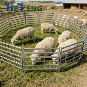 Panneau de clôture <span class=keywords><strong>pour</strong></span> chevaux en métal galvanisé traité thermiquement, écologique, 10 pieds, 5 rails, 3D, facilement assemblable, <span class=keywords><strong>pour</strong></span> bétail, bovins, moutons, enclos de 2 m - Product Image 3