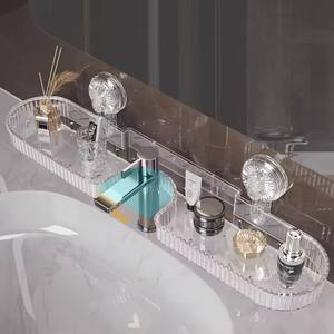 Étagère de salle de bain murale à ventouse, support de douche au-dessus du robinet, panier de rangement pour shampoing sans perçage, organisateur de salle de bain - Product Image 6