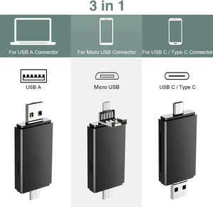 Nhà Máy Outlet 3 trong <span class=keywords><strong>1</strong></span> Type-C USB2.0 SD TF SD OTG Đầu đọc thẻ Bộ nhớ thông minh đầu đọc thẻ Loại C OTG ổ đĩa flash CardReader Adapter - Product Image 3