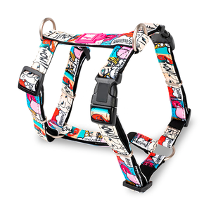 개인화 된 만화 노 풀 핏 애완 동물 조끼 강아지 산책 실행 뒤집을 수있는 개 하네스 - Product Image 1