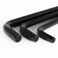 Set Kunci Hex Black Oxide Allen 4pcs Baja Karbon Bentuk L Alat Tangan Manual Profesional Industri Tugas Berat