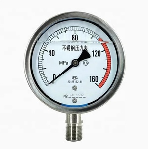 Đồng hồ đo áp suất địa chấn siêu cao bằng thép không gỉ YN-100BF 100 160 <span class=keywords><strong>200</strong></span> 250 400 <span class=keywords><strong>Mpa</strong></span> để xử lý nước - Product Image 1