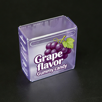 Boîtes cadeaux carrées en PET pour bonbons aux raisins, emballage plastique transparent personnalisé, imperméable