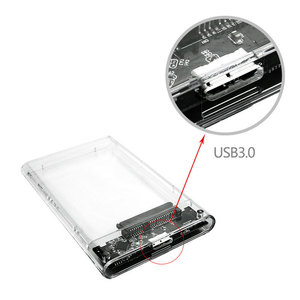 Transparent 2.5 Inch USB 3.0 HDD <b>SSD</b> Enclosure Plastic Case <b>External</b> <b>Hard</b> <b>Drive</b> Box For Mechanical Solid State Disk - Product Image 3