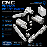 Services de fraisage CNC 5 axes de haute précision, services d'électroérosion à fil, pièces de robots collaboratifs industriels personnalisées en aluminium et acier inoxydable