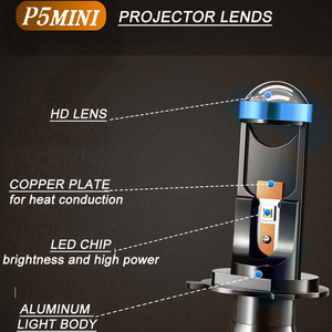 Đèn pha LED OEM P5 công suất cao, bóng đèn <span class=keywords><strong>mini</strong></span> <span class=keywords><strong>projector</strong></span> H4, đèn laser <span class=keywords><strong>mini</strong></span> Bi-LED <span class=keywords><strong>projector</strong></span> H7, H7 H4 P5 dùng cho ô tô đa năng - Product Image 3