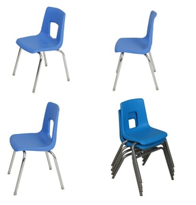 Fuente de la fábrica Pp colorido de la silla con patas de cromo Base de Nylon se desliza - Product Image 3