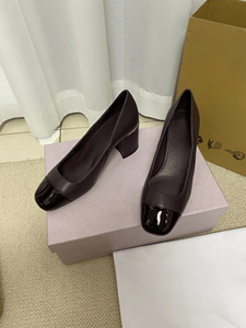 Jimmy, <span class=keywords><strong>Zapatos</strong></span> de Mujer de Alta Calidad, Diseño de Doble Material, Punta Cuadrada Retro, Tacón Grueso y Estable, Minimalistas y Sencillos, Chooing - Product Image 4