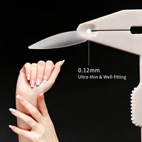 Nouvelles capsules d'ongles ovales courtes à presser, couvrance totale, finition mate transparente, sans préparation, en coffret