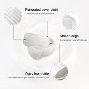Réglable de <span class=keywords><strong>Lit</strong></span> De Mousse De Mémoire de <span class=keywords><strong>Pont</strong></span> Connecteur Jumeau Roi Convertisseur Kit avec Sangle - Product Image 4