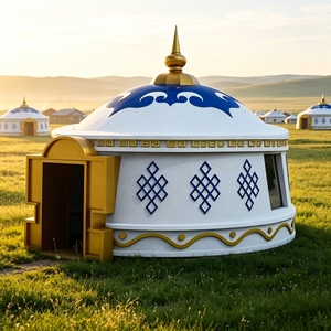 Nouvelle arrivée, tente <span class=keywords><strong>yourte</strong></span> mongole durable pour toutes les saisons, avec design imperméable, économique pour le camping en plein air, taille personnalisable - Product Image 2