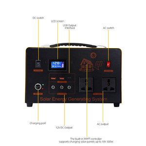 Générateur portable de stockage d'énergie solaire photovoltaïque avec batterie au lithium fer phosphate 500W pour usage domestique - Product Image 2