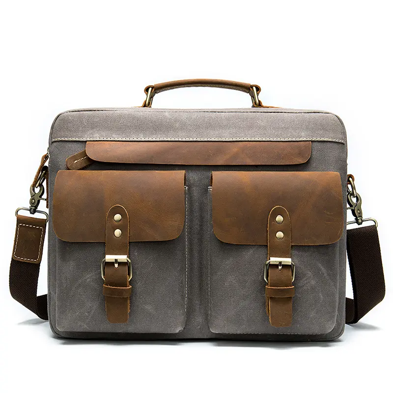 Custom MB0320 borsa Tote per Laptop in vera pelle da uomo d'affari borsa per Laptop valigetta